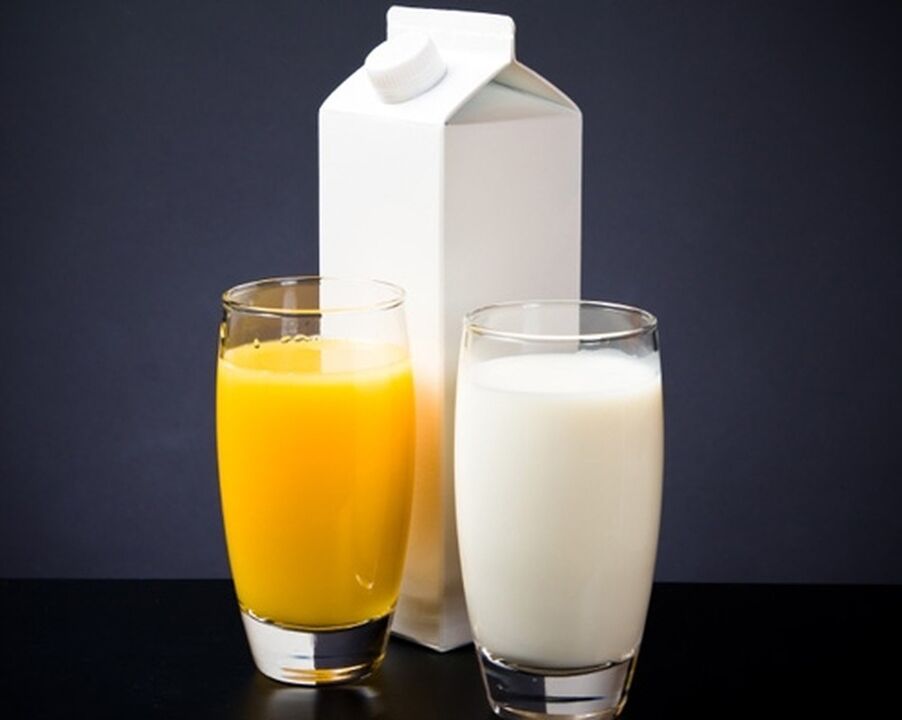 Pienas ir morkų sultys yra kokteilio komponentai, didinantys vyrišką potenciją